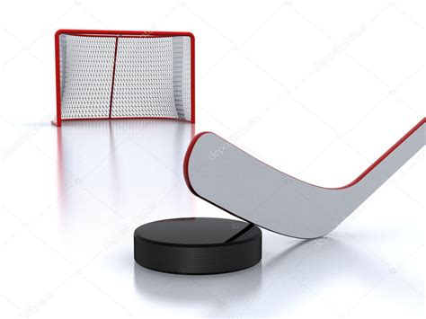 Hockey Stickpuck And Goal — Stock Photo © Desertfox99 2061975