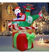 Amazon Juegoal Christmas 7 7 L X 6 FT H Inflatables Lighted