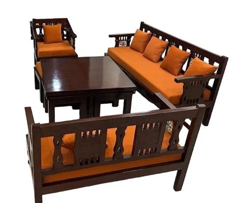 7 Seater Teak Wood Wooden Brown Sofa Set At Rs 50000 Set In New Delhi