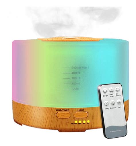 Difusor De Aromas Humidificador Control Remoto Luz Led Rgb Mercado Libre