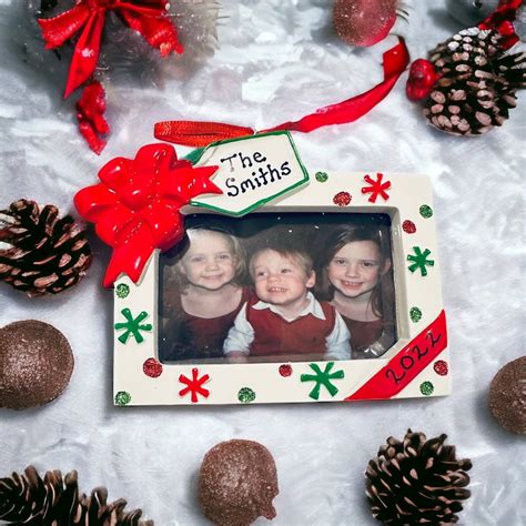 Personalized Photo Frame Christmas Ornament Christmas Gift Photo Frame ...