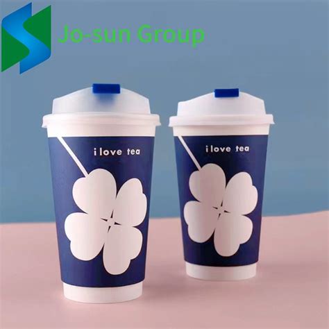 Jo Sun Disposable Milk Cup Thickened Coffee Cup 500 Ml Double Wall