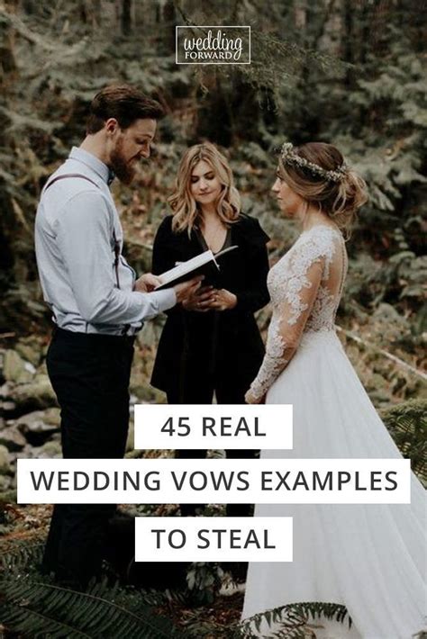 36 Wedding Vow Examples To Steal The Best Quotes Tips Wedding Vows Examples Real Wedding