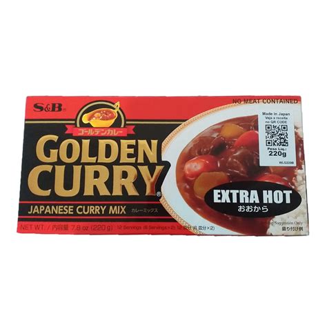 Tempero Golden Curry Kare Japonês Extra Hot Ookara S B 220g Ayame Alimentos Shopee Brasil