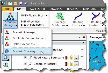 Scenario Summary Hec Hms Civilgeo Knowledge Base