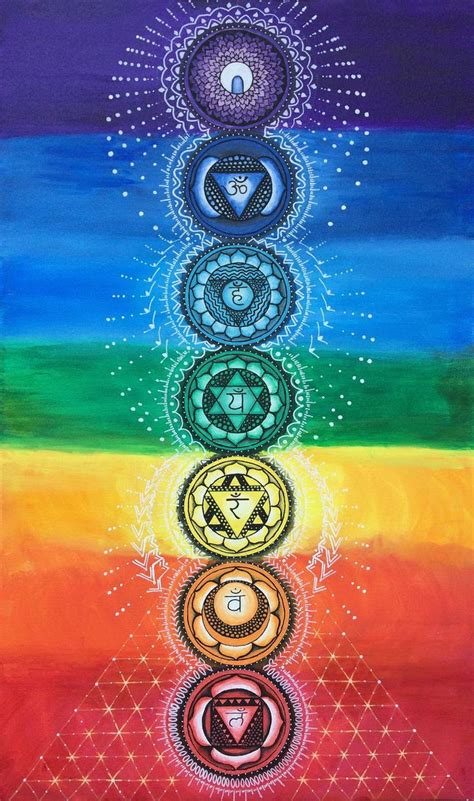 Print Of Original Seven Chakras Painting Divine Healing Etsy Arte