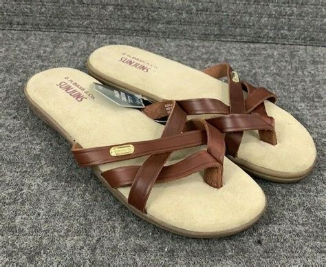 Gh Bass And Co Womens Sunjuns Sharon Sandals Size 65 M Cinnamon Leather Straps Ghbassco