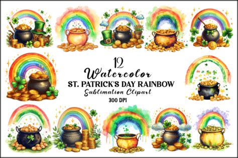 St. Patrick's Day Rainbow Clipart Graphic by Naznin sultana jui · Creative Fabrica