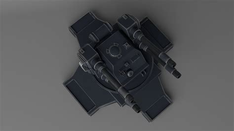 3d Sci Fi Turret Model Turbosquid 1380812