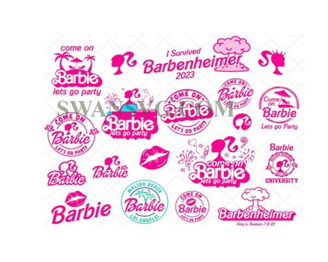 Barbie Png Bundle Come On Barbie Lets Go Party Png Doll Png Swansvg