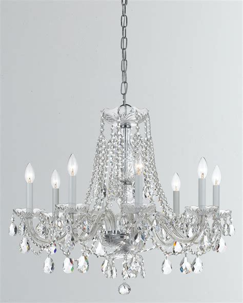 Crystorama Traditional Crystal 8 Light Crystal Chrome Chandelier