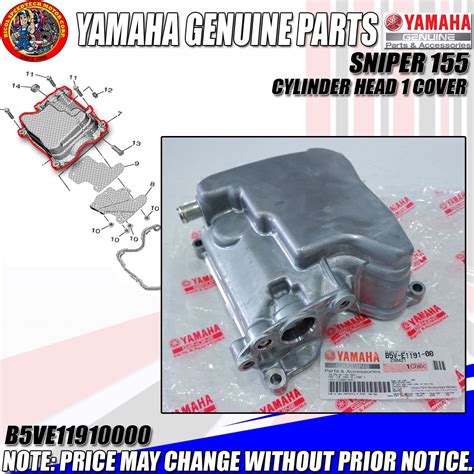 SNIPER 155 CYLINDER HEAD 1 COVER YGP GENUINE B5V E1191 00 Shopee