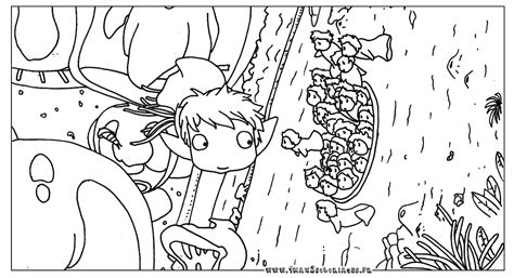 Coloriages Coloriages Ponyo Sur La Falaise Un Film D Animation D Hayao