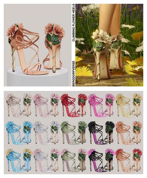 Garden Of Eden Collection Bergdorfverse Sims Flower Heels Sims