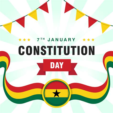 Happy Ghana Constitution Day Illustration Vector Background Vector Eps