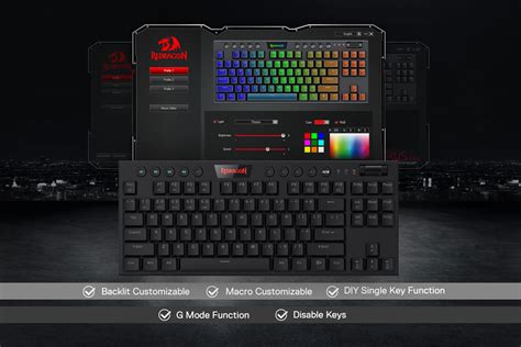 Redragon K621 Horus TKL Tenkeyless Wireless Mechanical Keyboard ...