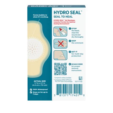 Band Aid Brand Hydro Seal Hydrocolloid Bandages Large 6 Ct Kroger