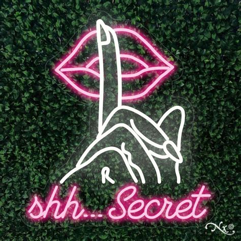 Shh Secret 24x26in Neon Sign Aesthetic TikTok Room Handmade Etsy