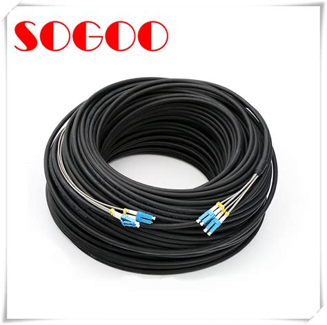 Single Mode Fiber Optic Patch Cord Pdlc Lcupc Duplex Armored Fiber Optic Patch Cable