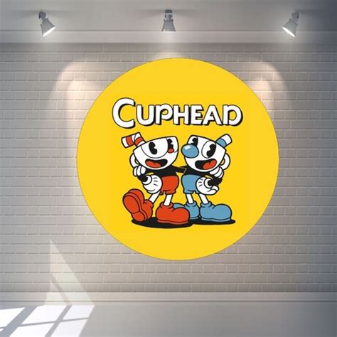 Painel Redondo Lona Festa Tema Cuphead 1 50x1 50mt Shopee Brasil