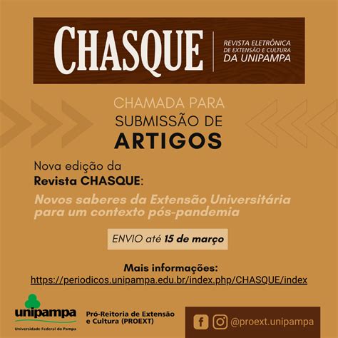 Prorrogado O Prazo Para Submiss Es De Artigos A Revista Chasque