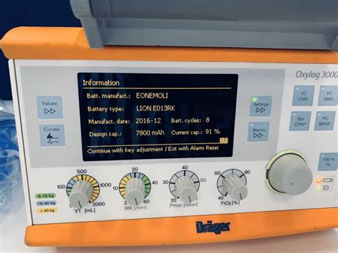 Drager Oxylog 3000 Plus Transport Ventilator