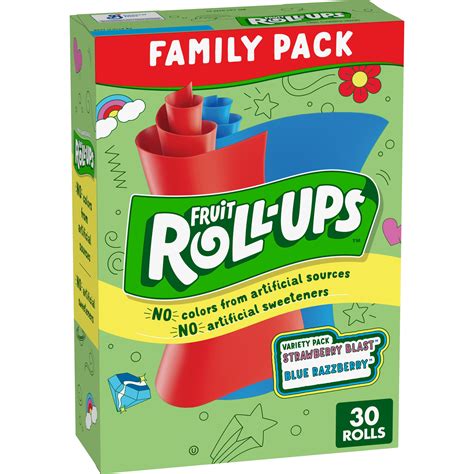 Fruit Roll Ups Fruit Flavored Snacks Gluten Free Variety Pack 30