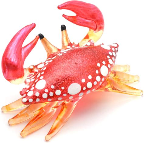 Amazon Witnystore Tiny Long Sparkling Red Crab Figurine