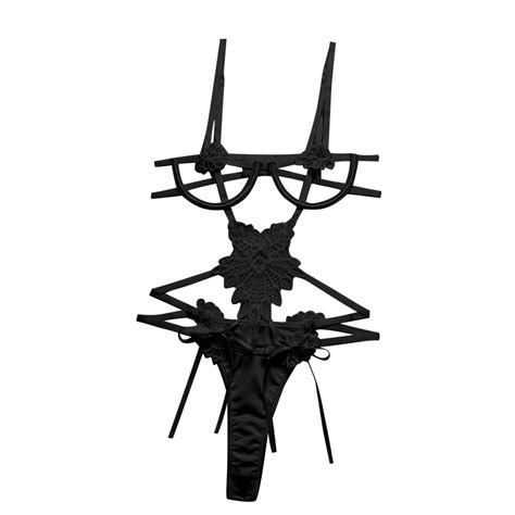 GERsome Sexy Lingerie For Women Lace Embroidery Hollow Out Bikini