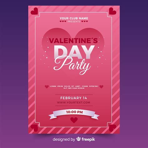 Volante Del Dia De San Valentin Vector Gratis