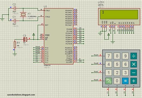 Saeed S Blog Interfacing Keypad With 8051 AT89C51 C Code Proteus