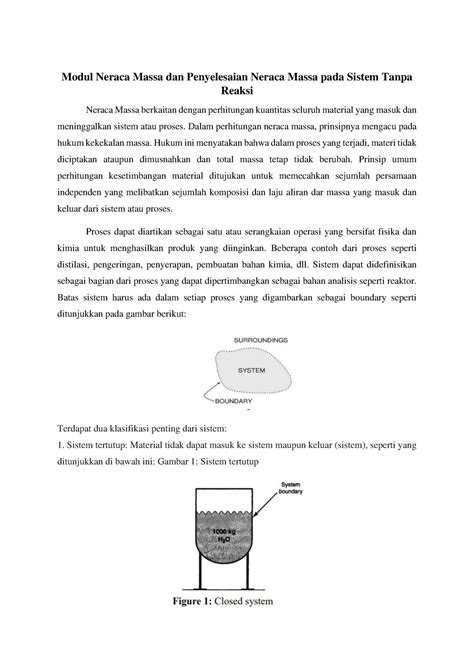 Modul 20Neraca 20Massa Modul Neraca Massa Dan Penyelesaian Neraca