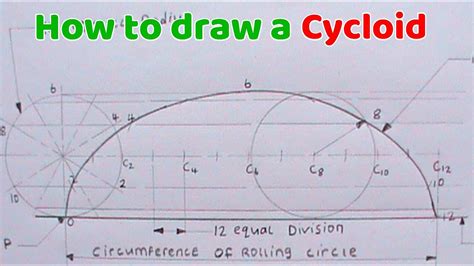 HOW TO DRAW A CYCLOID LOCI ENGINEERING DRAWING TECHNICAL