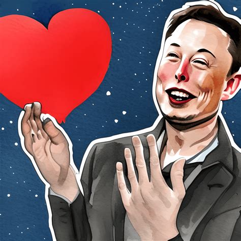 Elon Musk Macht Ein Herz Emoji Zeichen Creative Fabrica