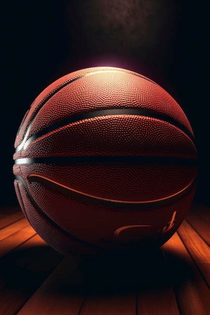 Premium AI Image | Basketball ball on dark background AI Generated