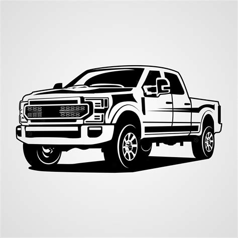 Premium Vector Ford F250 Silhouette Design Vector