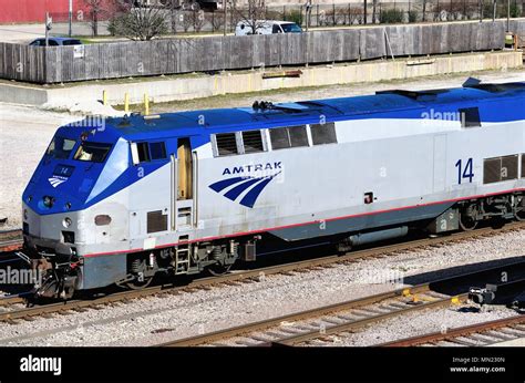 Chicago Illinois Usa An Amtrak General Electric P42dc Locomotive At A Facility Just South Of