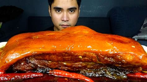 Spicy Braised Pork Belly Mukbang Youtube