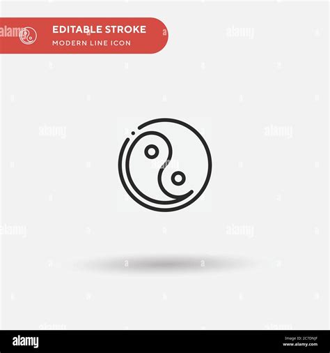 Yin Yang Einfaches Vektorsymbol Illustration Symbol Design Vorlage F R