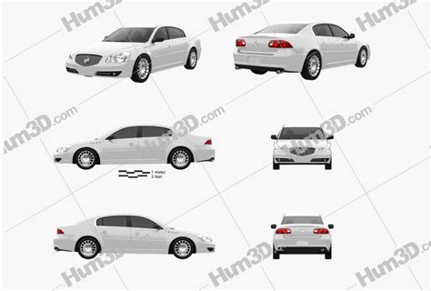 Buick Lucerne 2011 Blueprint Template