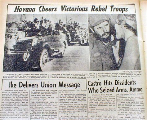 5 1959 Newspapers Fidel Castro Wins Cuba Revolution And Begins To Execute