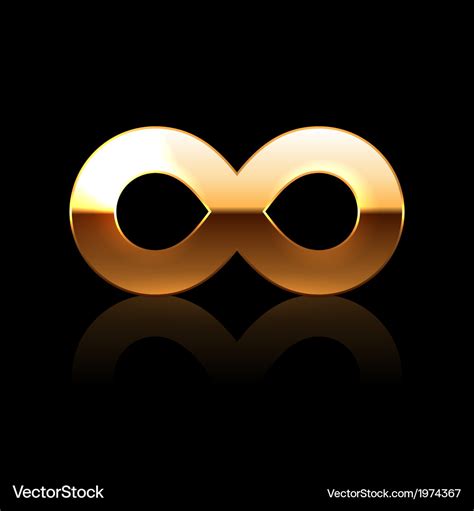 golden infinity symbol royalty  vector image