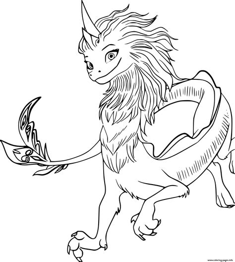 Sisu The Last Dragon Coloring Page Printable