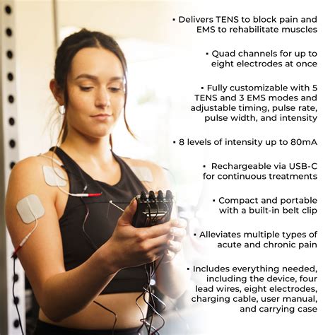 TENS 7000 Rechargeable TENS and EMS Combo Unit, Four Channel– Carex