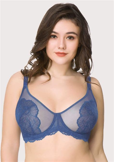 Blossom Blue Unlined Underwire Bra Hsia