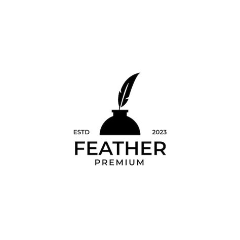 Premium Vector Vector Inkwell And Feather Logo Design Concept