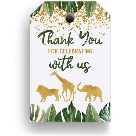 Buy Safari Thank You Favor Tags Favors For Jungle Safari Baby Shower