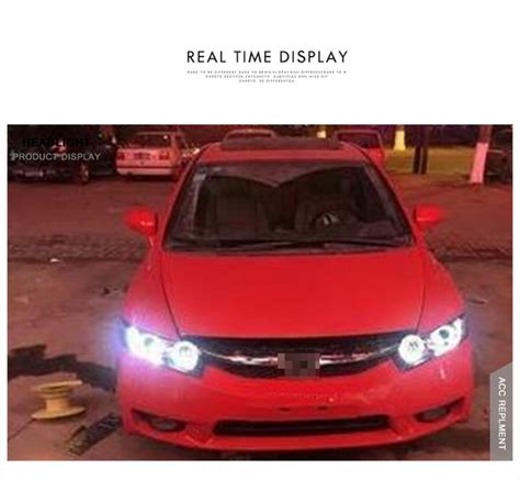 2pcs Led Headlights For Honda Civic 2007 2011 Led Car Lights Angel Eyes