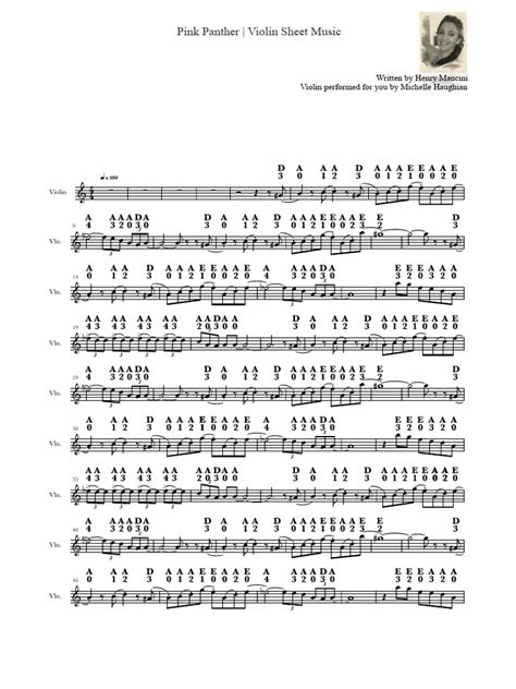 Pink Panther Violin Sheet Music Pdf