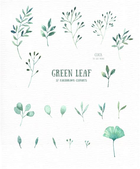 Green Leaf Watercolor clipart By everysunsun | TheHungryJPEG